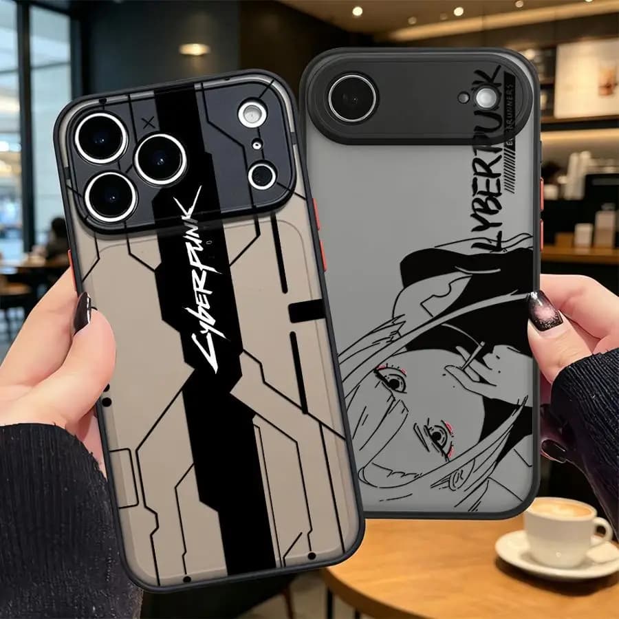 Case for iPhone 17 Pro Max Air 14 XS XR 16 Plus 12 17e 15 13 Mini 11 7 8 SE Funda Back Phone Cover Edgerunners C-Cyberpunks