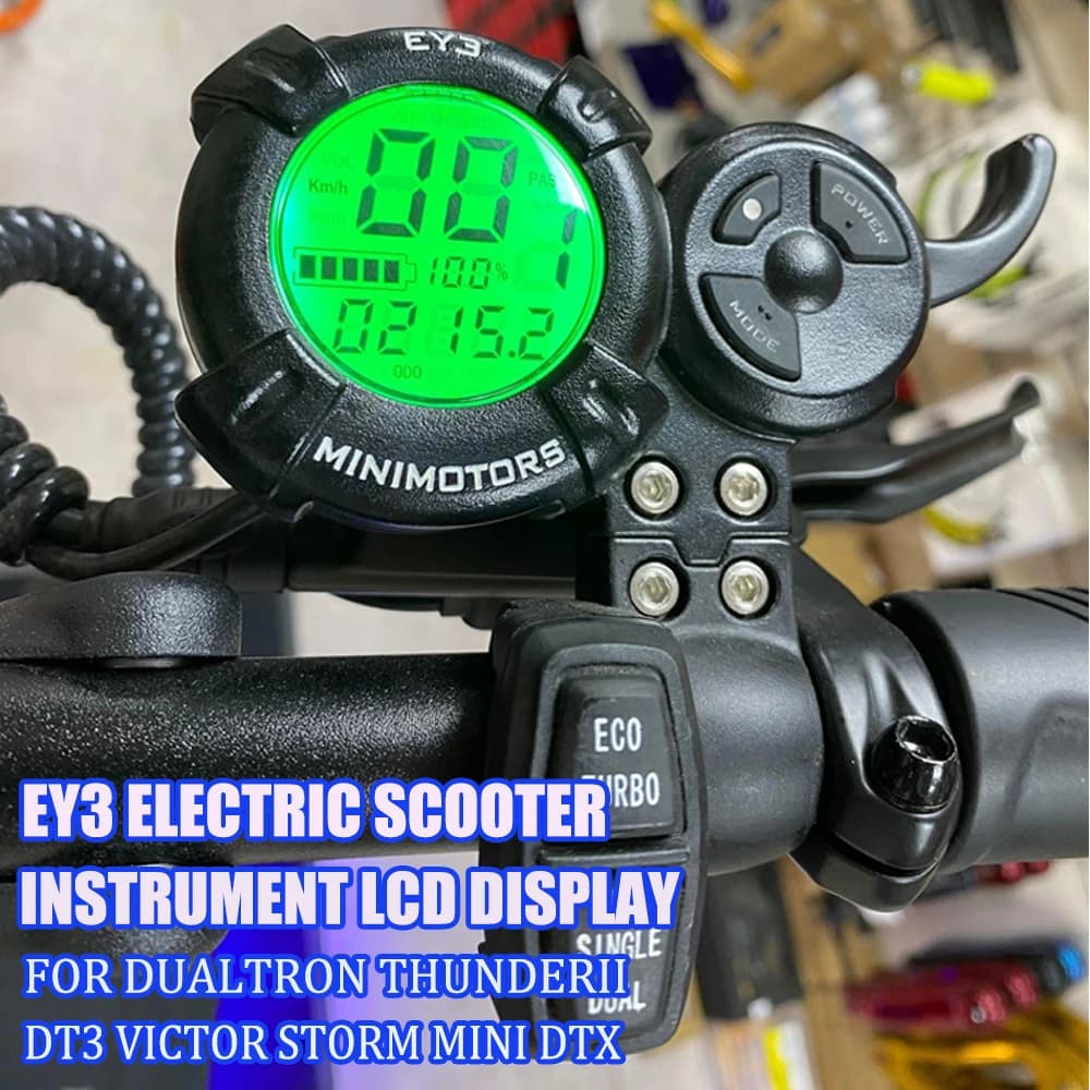 MINIMOTORS EY3 EY4 LCD Display Throttle with Button Switc For Electric Scooter, Waterproof Speed Dashboard Control Panel Part