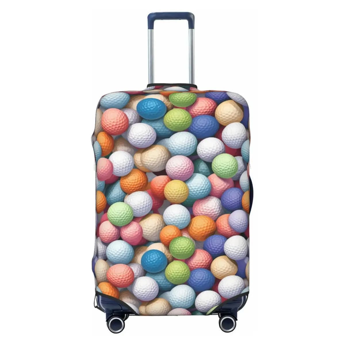 Copertura Protettiva per Valigia con Motivo Personalizzato Palline da Golf Pastello, Elegante Copertura Protettiva da Viaggio per Valigie da 18-32 Pollici