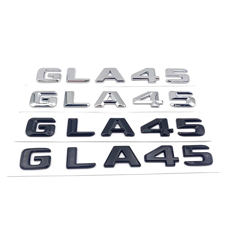3d ABS Chrome GLA 45 GLA45 Logo Letters Car Trunk Emblem Badge Sticker For GLA45 H547 Accessories