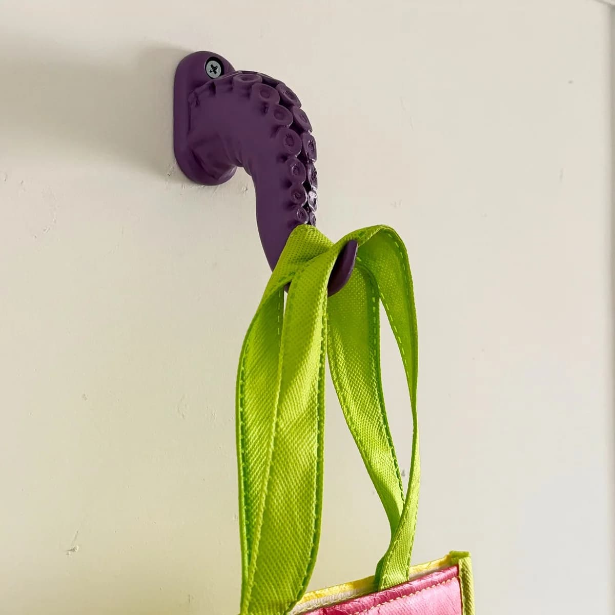 Gancio a forma di tentacolo di polpo 1pc, gancio creativo a parete, gancio multifunzionale per appendere l'asciugamano dei vestiti