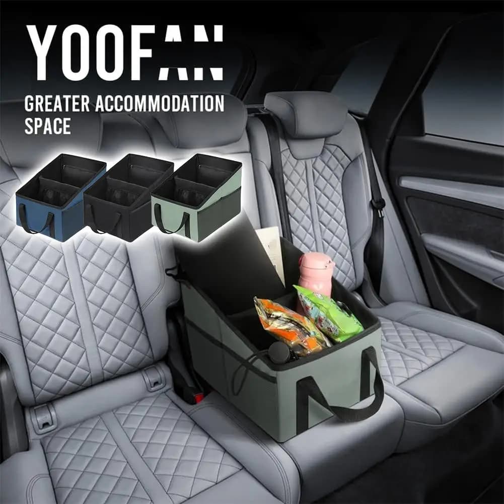 Organizzatore per seggiolino auto, organizer pieghevole per auto, borsa portaoggetti grande per sedile posteriore per accessori da viaggio per camion SUV per auto N5P7