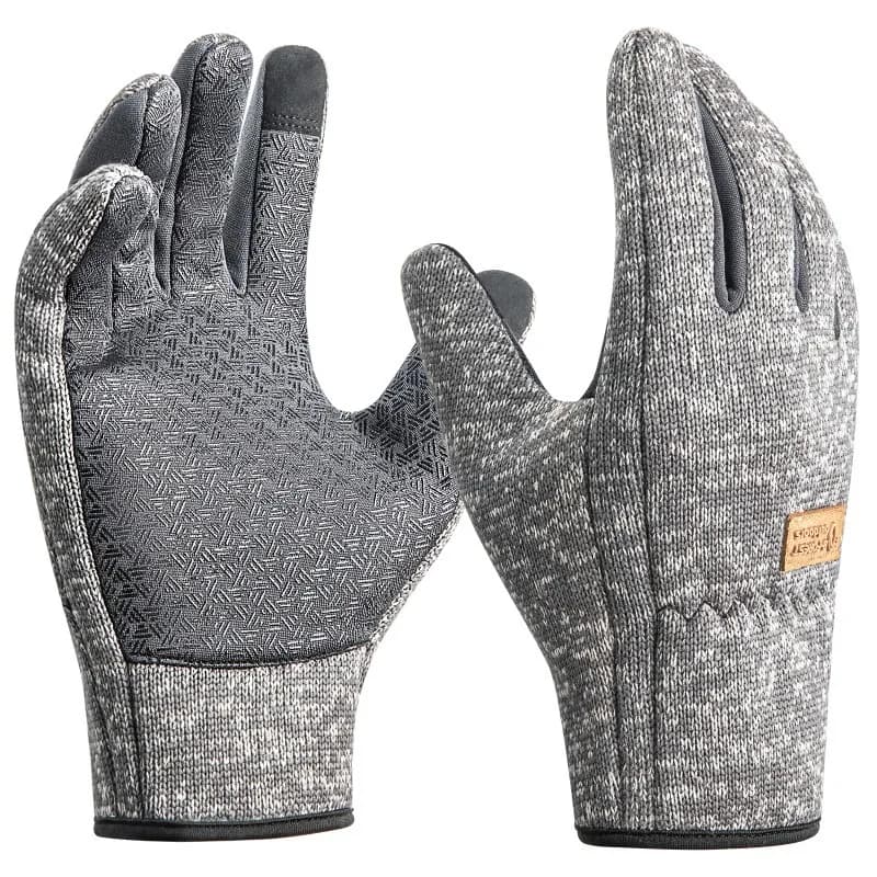 Men's Hot Gloves Autumn Winter Touch Screen Fleece Gloves Knitted Gloves Cycling Gloves, Running, Outdoor Ski Windproof