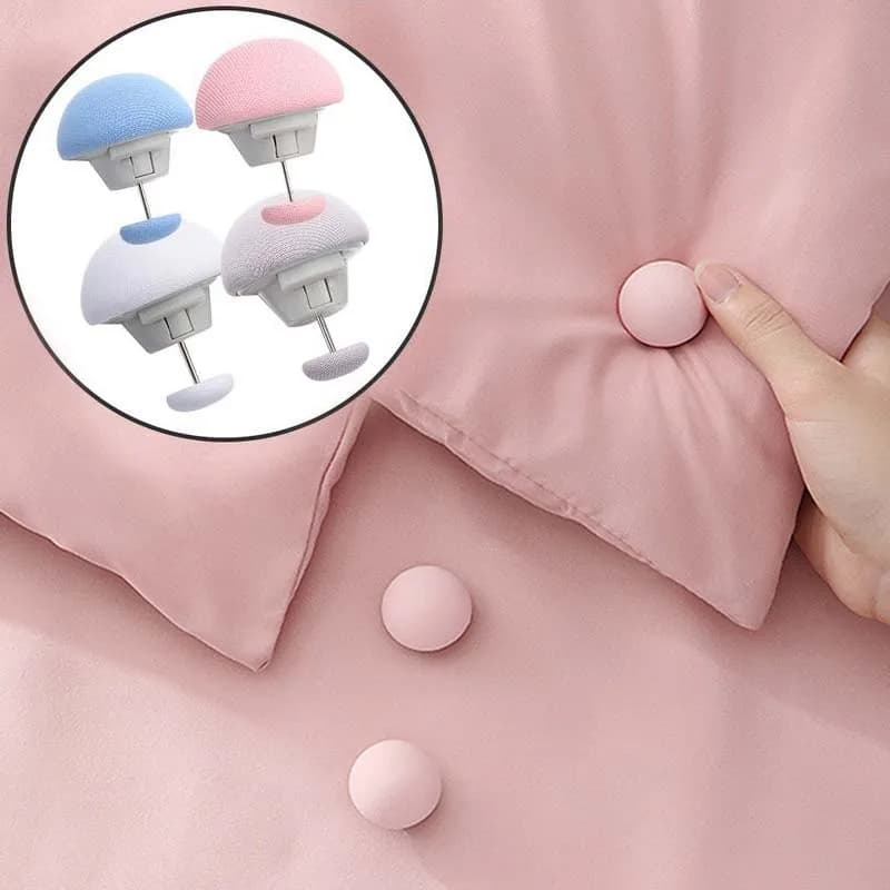 4 pieces rope quilt support nordic non-slip clips for blanket sheet clips for clothes covers support for fastening clip