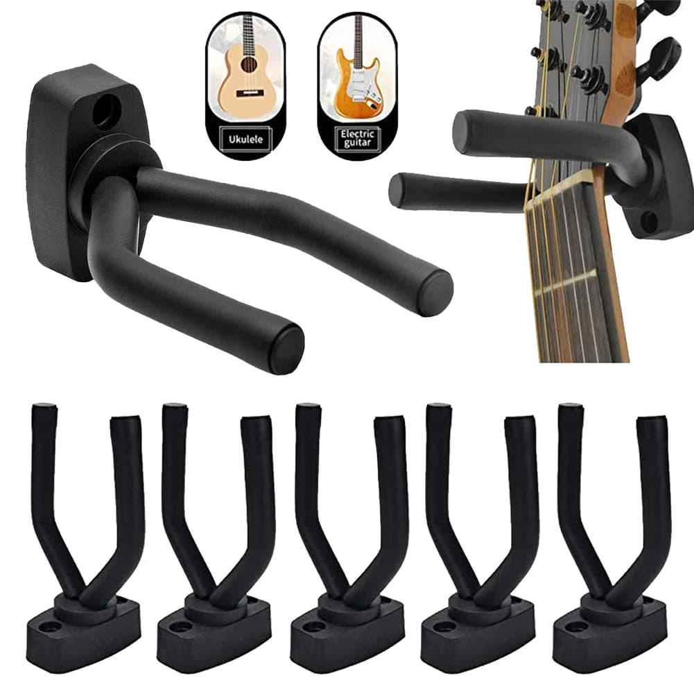 Supporto da Parete per Chitarra, Gancio Antiscivolo per Chitarra Acustica, Ukulele, Violino, Basso, Accessori per Strumenti Musicali