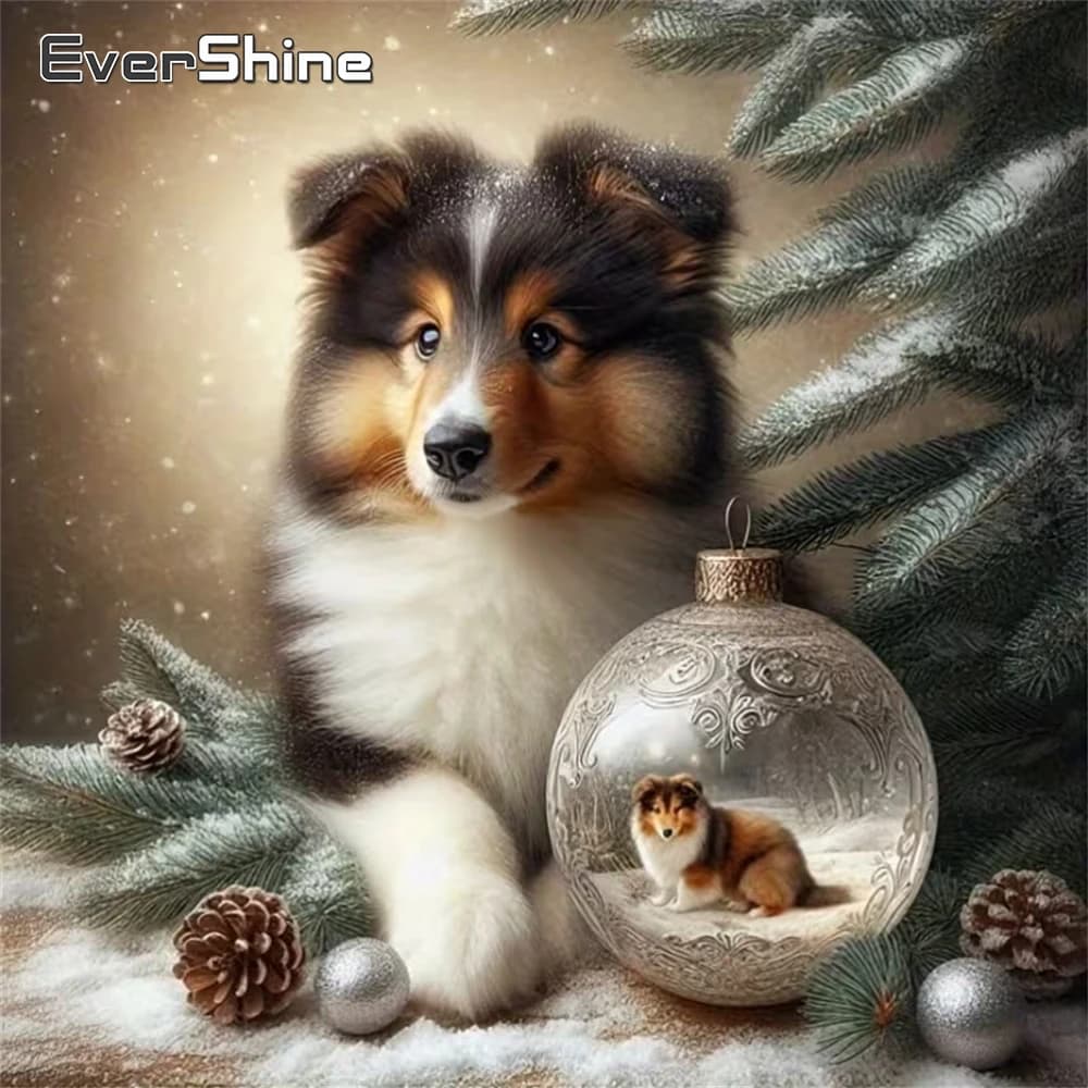 Evershine fai da te nuovo arrivo diamante ricamo cane modello di pittura animale per adulti principianti diamante mosaico regali di Natale