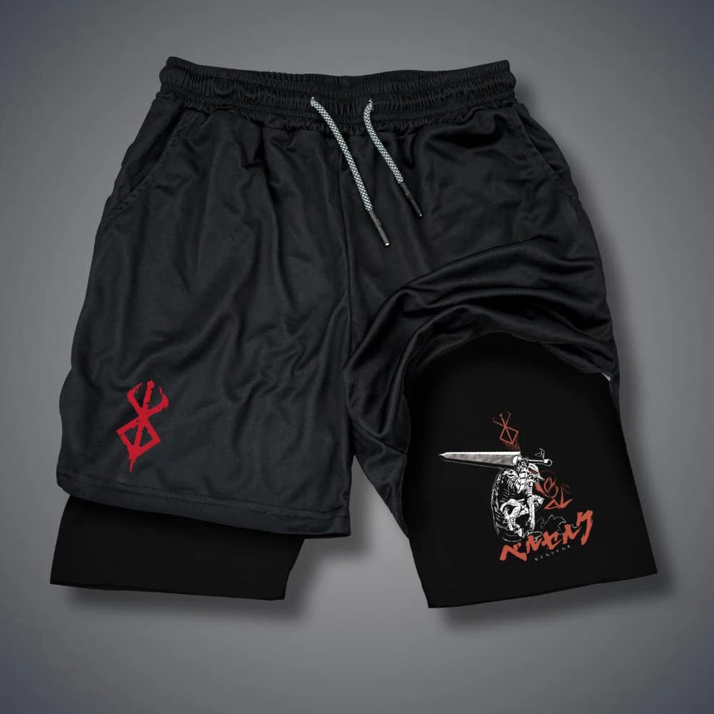 Summer Men's Shorts Shorts Quick Dry 2 in 1 Running Shorts Men Double-deck Sport Gym Shorts Men Sportswear Bodybuilding
