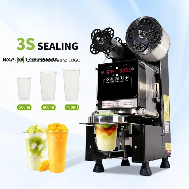 Intelligent Cup Sealing Machine Bubble Tea Machines for Small Businesses Automatic Sealing Machine for Plastic Cup