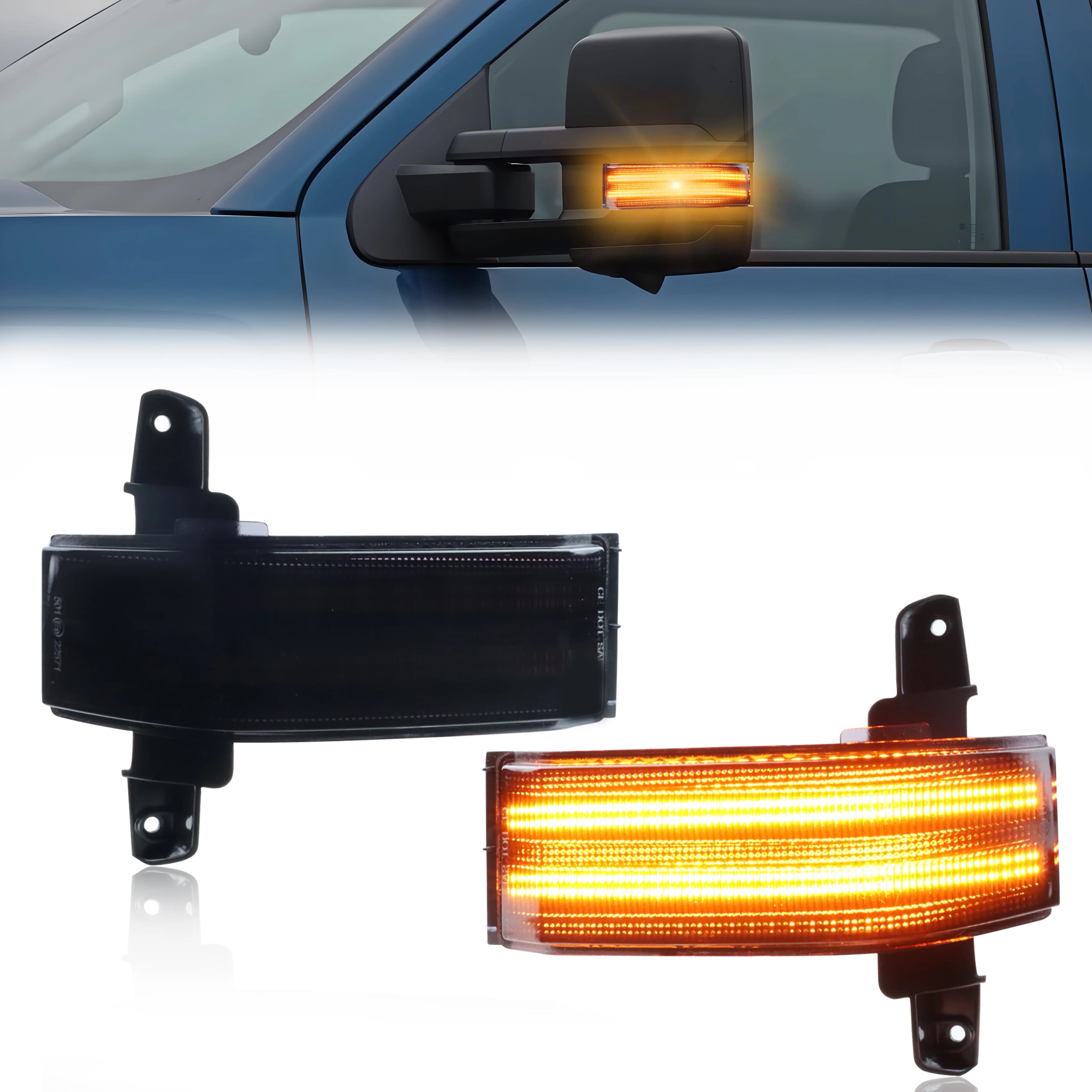 2 Pezzi Luci Indicatori di Direzione a LED Ambra per Specchietti Laterali per Chevrolet Silverado GMC Sierra 1500 1500 LD 2500HD 3500HD 2014-2019