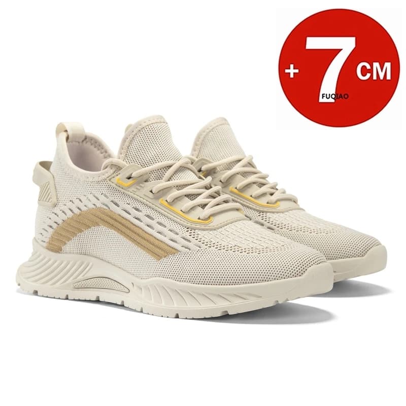 Sneakers da Uomo con Rialzo Nascosto 7cm, Scarpe Estive Traspiranti in Mesh, Comode per Camminare, Antiscivolo, Sportive da Esterno