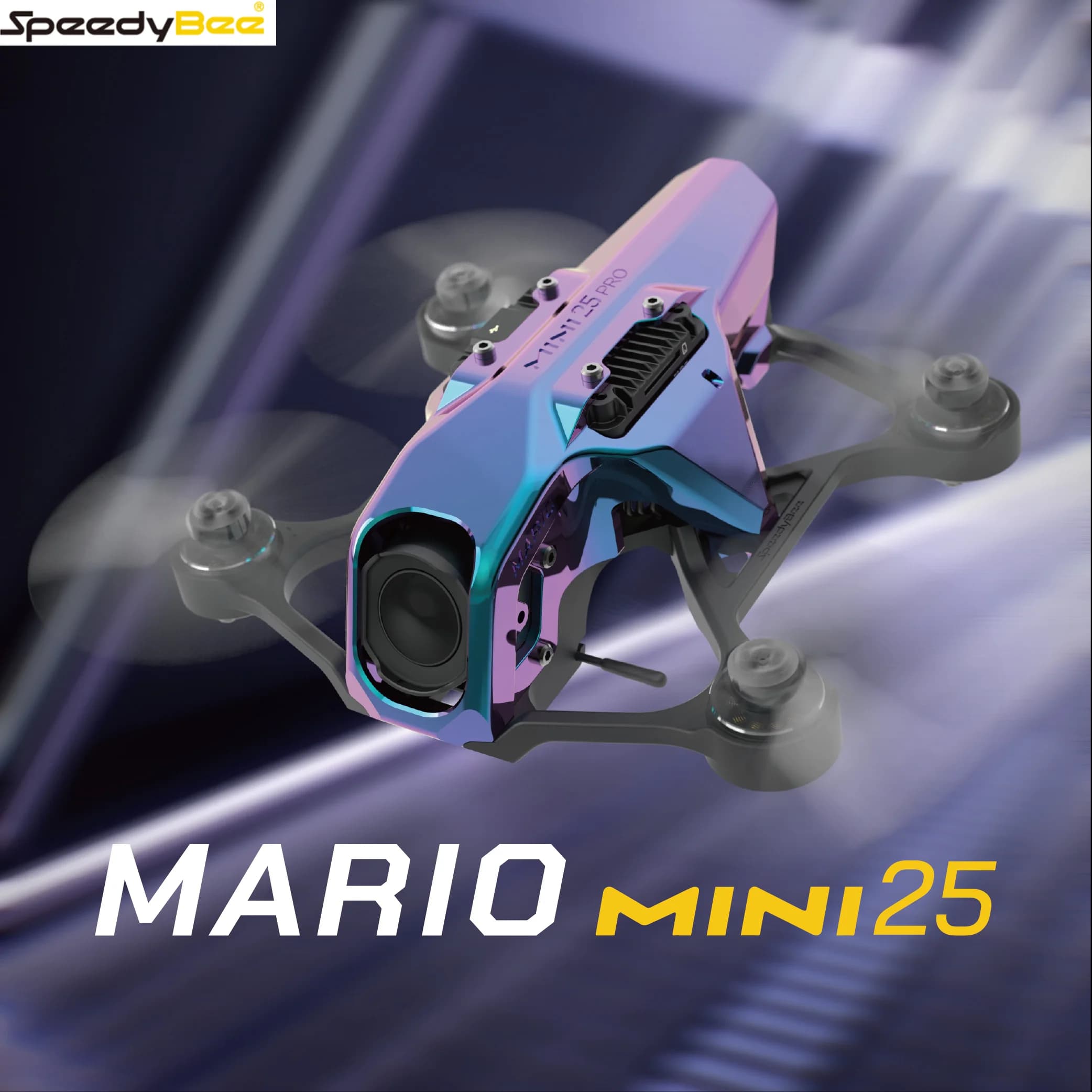 SpeedyBee Mario Mini25 2,5 pollici Cinewhoop Quadcopter FPV Drone Versione WTFPV / O4 - F435 AIO 1303.5 6660KV ELRS 2.4G