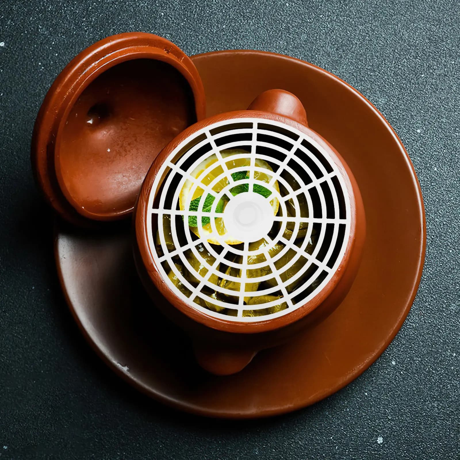 Set di 5 Piastre a Pressione per Barattoli di Sottaceti, Pesi in Plastica per Fermentazione, Accessori per Fermentazione Domestica di Verdure