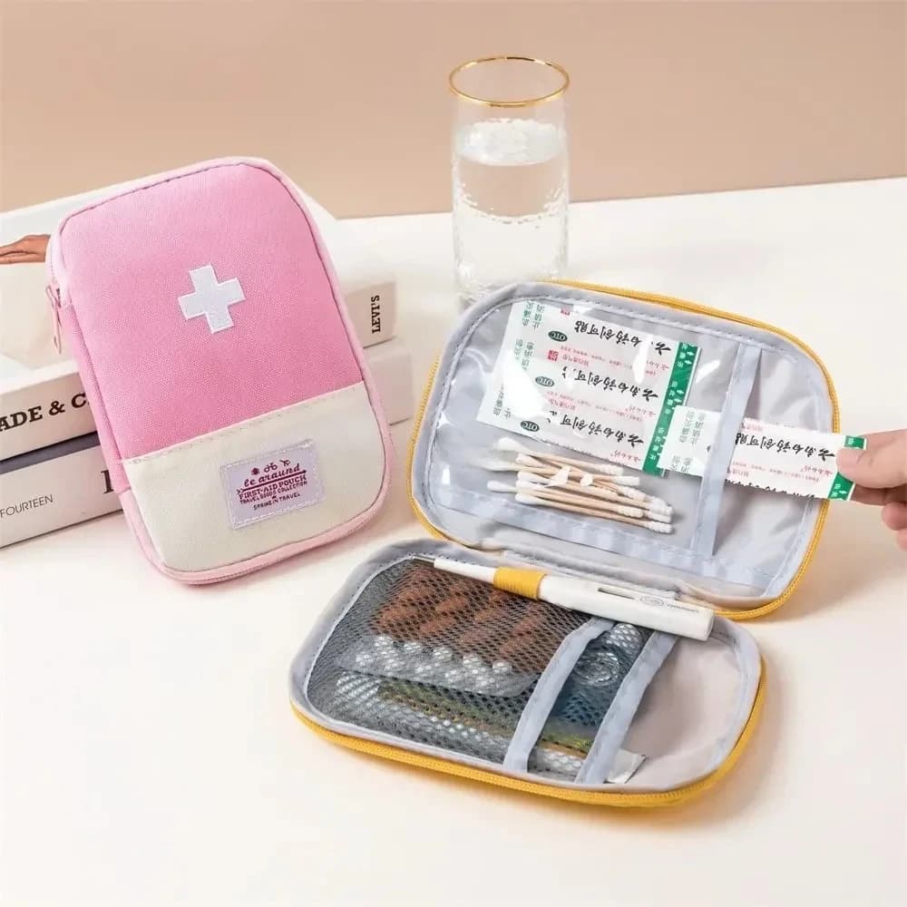 Borsa per medicinali da viaggio, custodia per pillole, kit di pronto soccorso portatile, mini borsa per emergenze e sopravvivenza, essenziale per l'uso all'aperto e a casa