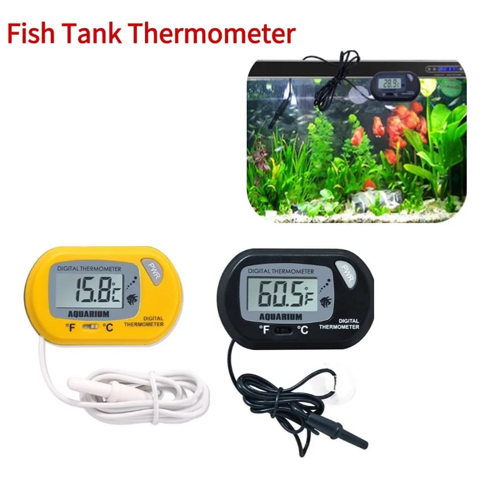 Termometro per acquario Termometro elettronico impermeabile LCD Sensore digitale per schermo per acquario Termometro con sonda