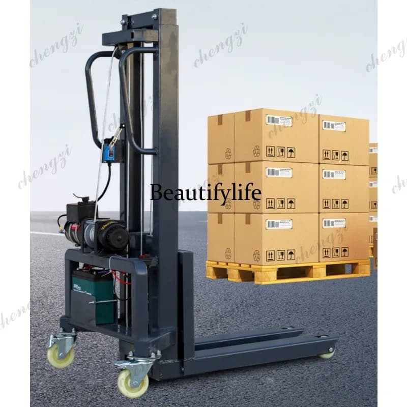 small Electric forklift portable loading and unloading truck warehouse lifting stacker