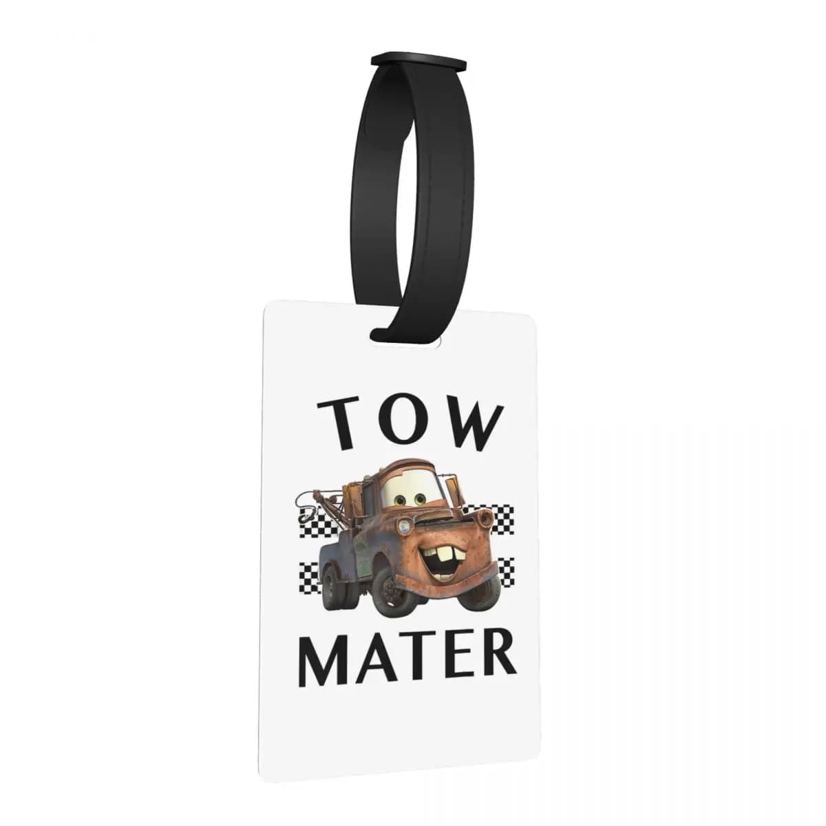 Etichette per Bagagli Tow Mater, Accessori per Valigie, Targhette per Bagagli da Viaggio, Porta Etichette con Spazio per Nome e Indirizzo