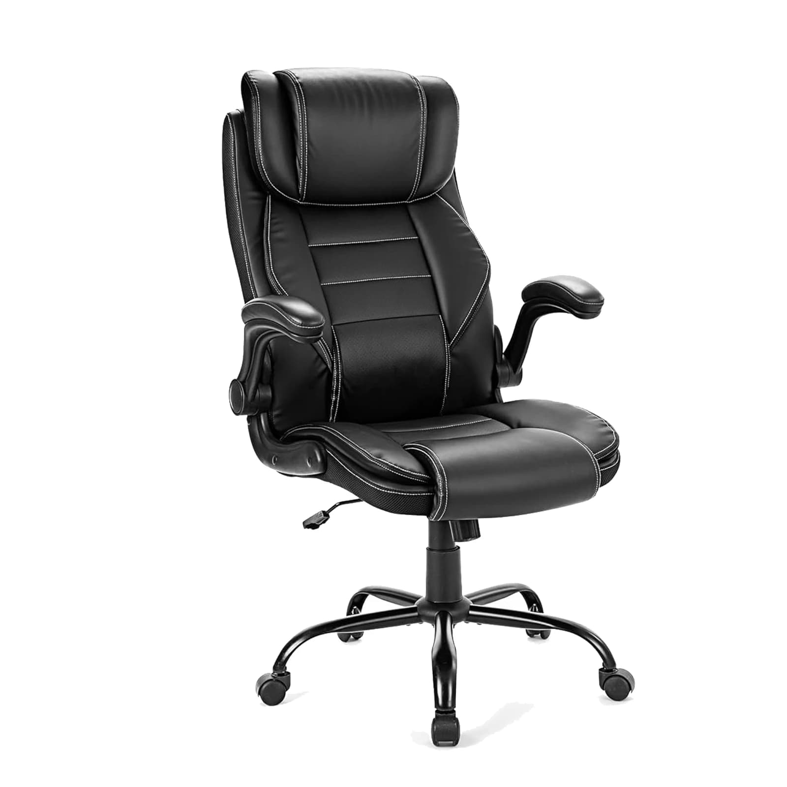 Sedia da Ufficio Ergonomica 400 libbre | Sedia da Ufficio in Pelle PU con Schienale Alto e Altezza Regolabile | Cuscino per Sedia con Imbottitura a Molla per Casa e Ufficio