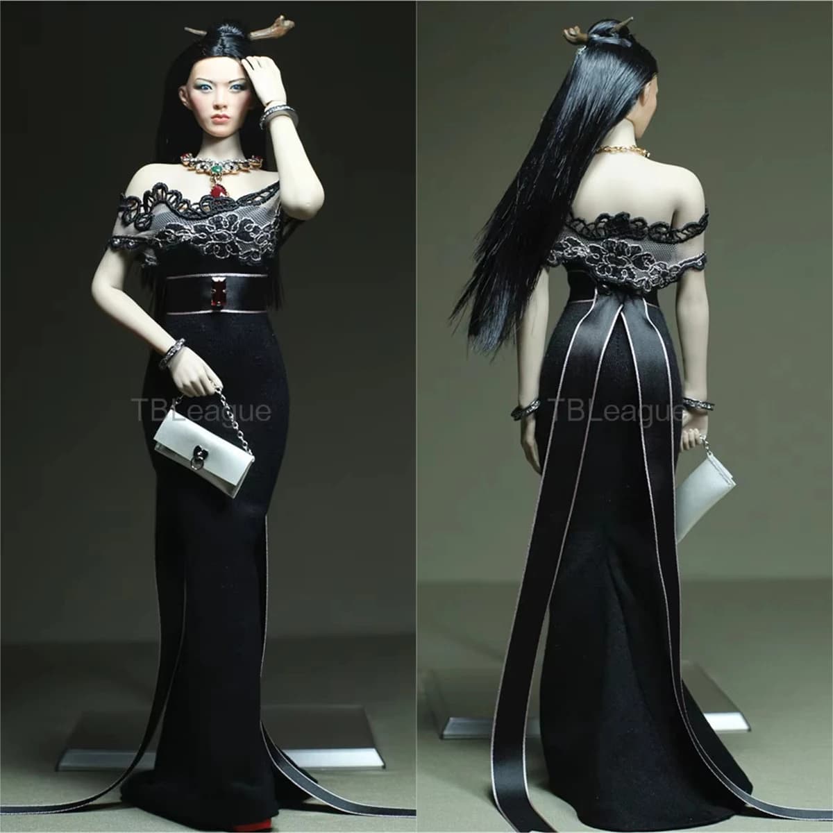 Tbleague 1/6 Bilancia Regina Egitto Abito Longuette Nero Gonna Soldato Femminile per 12in Action Figure Giocattolo regalo