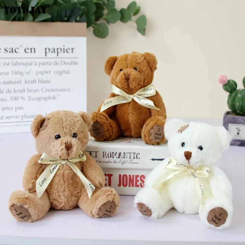 18cm 1pc Cute Bear Dolls Lovely Bear peluche Soft Bear Toy ragazzi ragazze compleanno Brinquedos regali di nozze