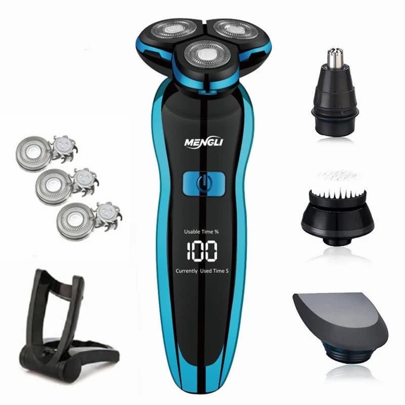 ZOZEN Electric Razor Electric Shaving Machine Rotary Shaving Charge for Men Barba Trimmer Wet-Dry Double Use Waterproof