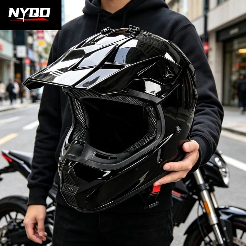 Off-Road Helmet DOT Certified Motocross Dirt Bike All-Season Dual Sport Motorcycle Riding Safety QiKe
