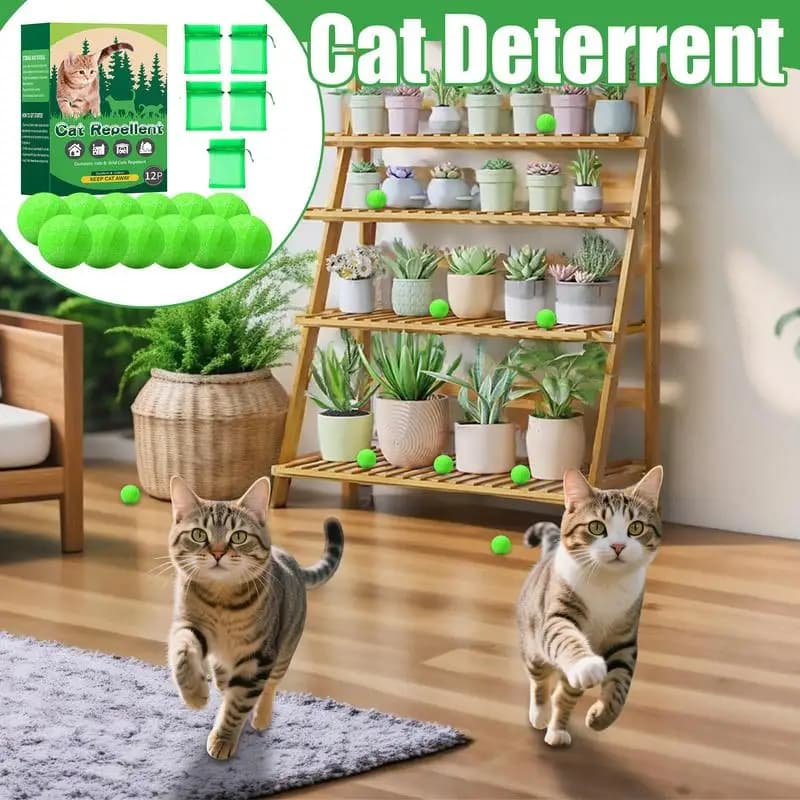 Controllo gatti da giardino Controllo gatti menta piperita 12 pezzi Palline per giardino Fioriera Pianta in vaso Fiore Prato Esterno Interno