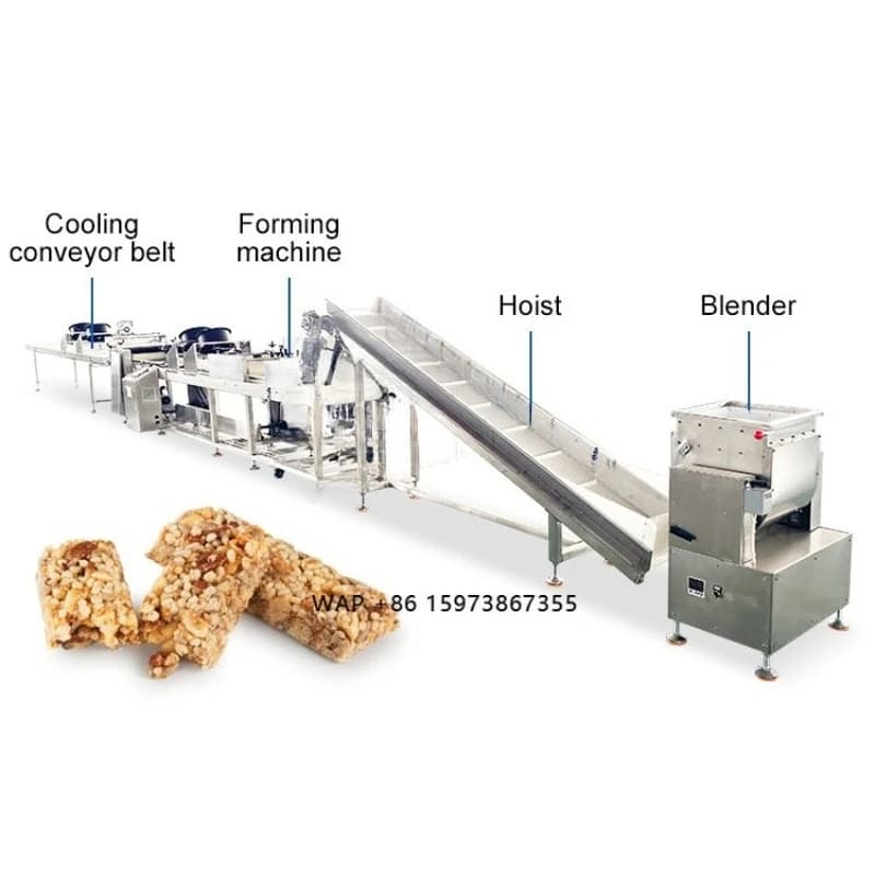 Macchina Automatica per la Produzione di Barrette Energetiche ai Frutta, Granola, Proteine, Noci e Sesamo - Linea di Produzione e Taglio per Barrette di Cereali