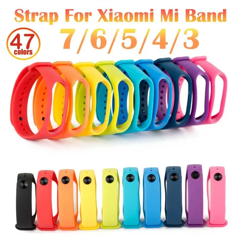 Cinturino di ricambio in silicone morbido per Mi Band 7 6 5 4 3 Sport Sostituisci il braccialetto per Xiaomi Mi Band Accessori per cinturini