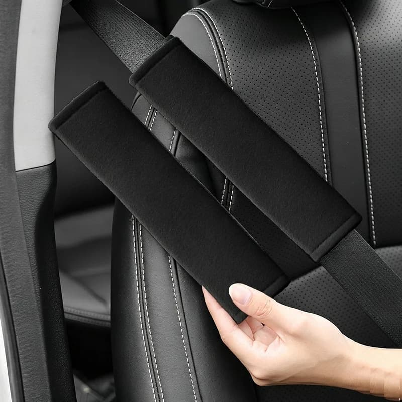 2PCS Car Seat Belt Shoulder Protector, Breathable Ice Silk Cover, Universal Velcro Strap for Child AQDZSP02