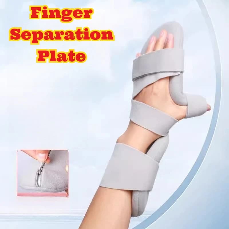 Separatore per dita Stecca di supporto per le mani Tutore per polso regolabile per anziani costolti a letto Stretching Comoda correzione di flessione riutilizzabile