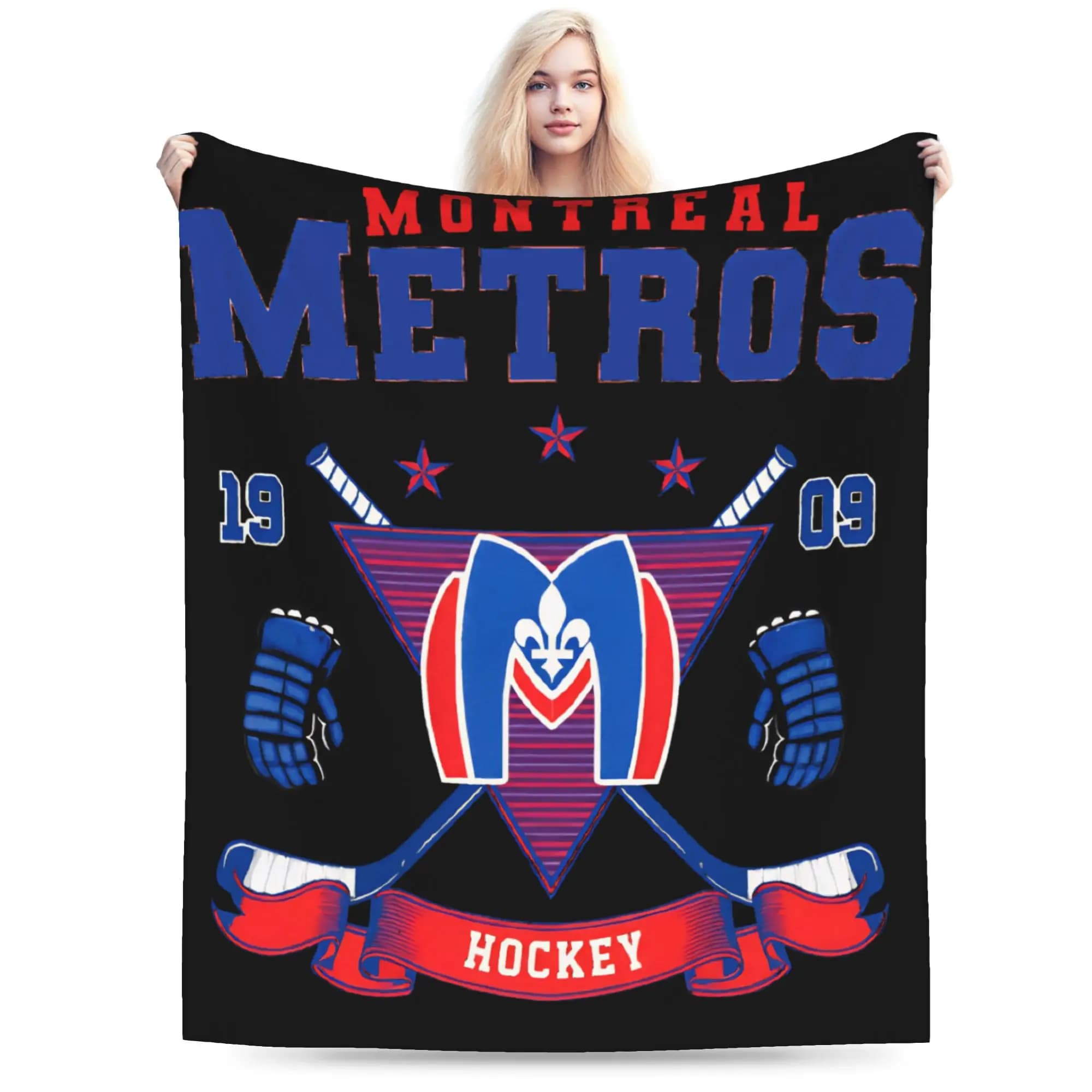 Coperta Riscaldata Montreal Metros Heated Rivalry, Morbida e Calda, per Viaggi Invernali, Ufficio, Casa, Decorazione, Copriletto di Tendenza