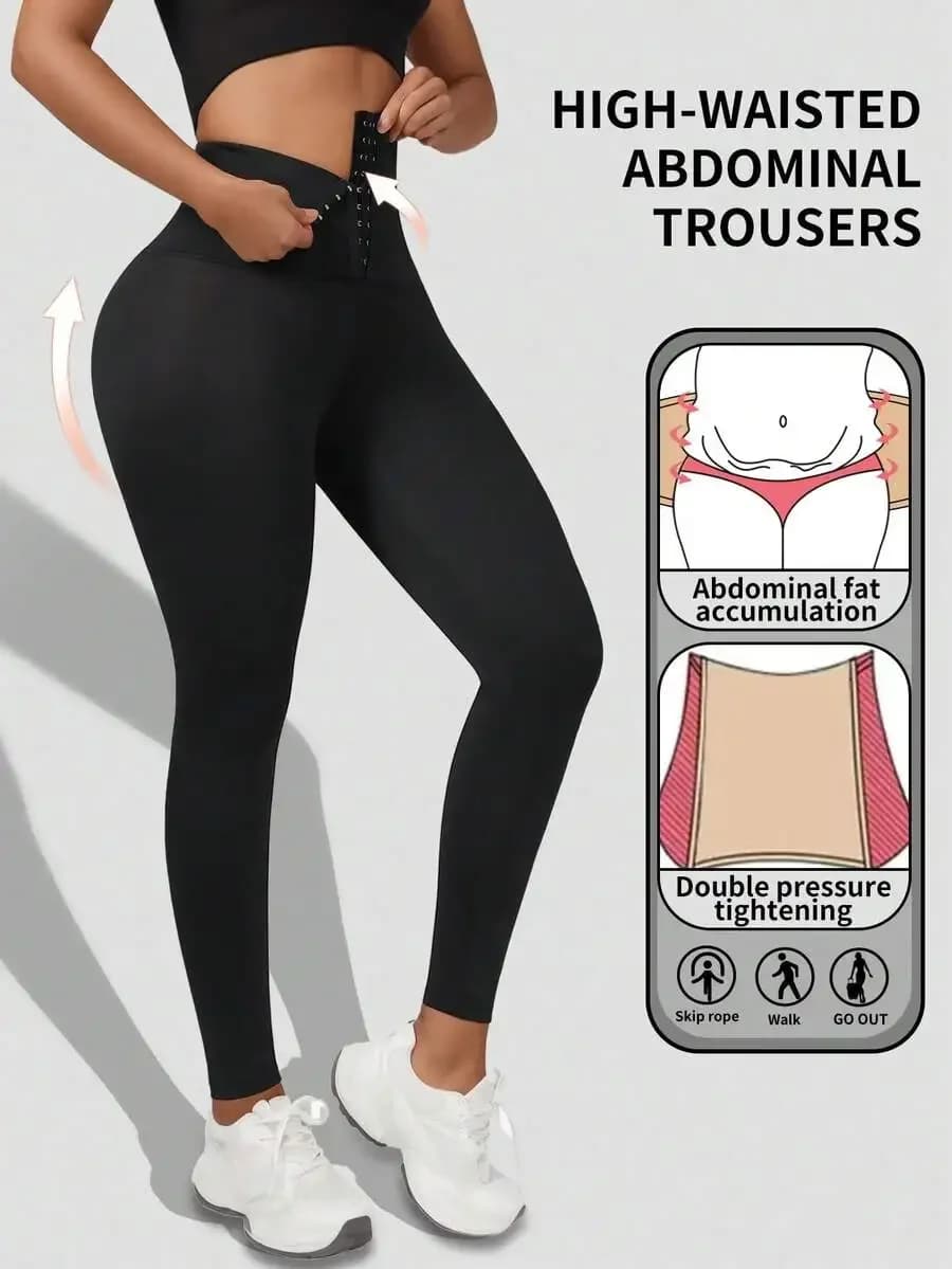 Leggings da yoga modellanti per l'addome a vita alta per donna, pantaloni sportivi casual
