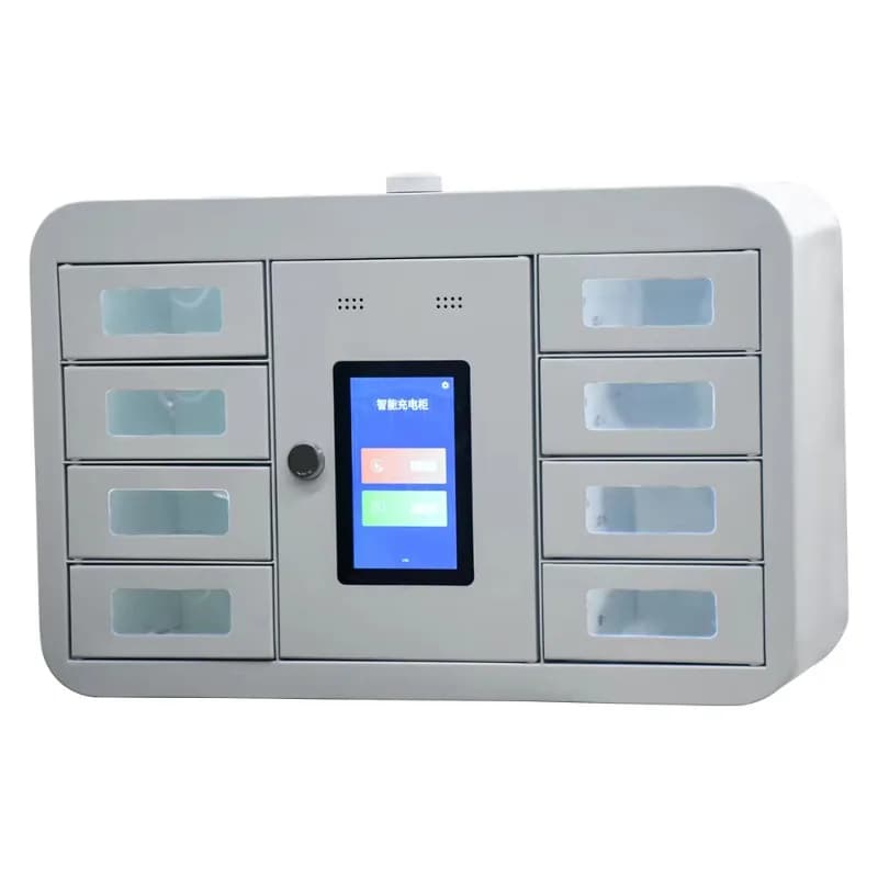 Mini smart charging mobile phone locker electronic lock, assembled, barcode operation, suitable for school, office, beach use