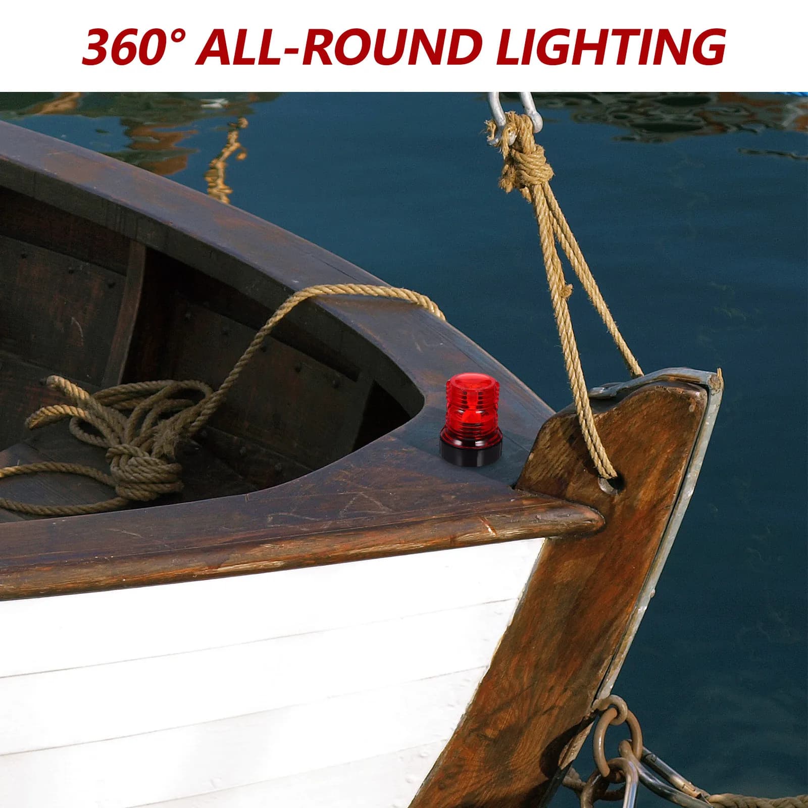 Luce di Navigazione a LED Verde per Ancora di Barca 12-24V Impermeabile, Lampada di Prua e Poppa Marina per Pesca, Yacht, Vela