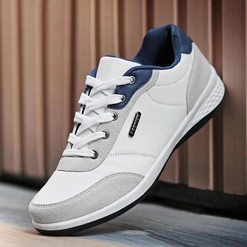Scarpe da uomo Sneakers Scarpe casual di tendenza in pelle PU Moda traspirante per il tempo libero Sneakers maschili Calzature antiscivolo Scarpe vulcanizzate da uomo