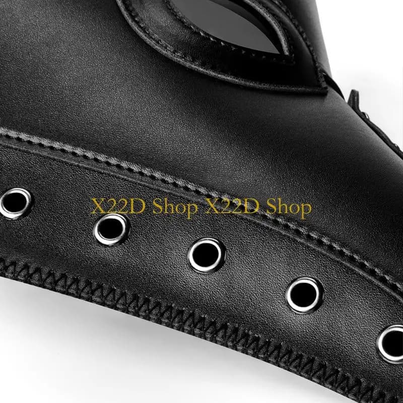 X22D PU Leather Plague Doctor Mask for Halloween Steampunk Bird Masks Long Nose Costume Props Cosplay Masquerade Party