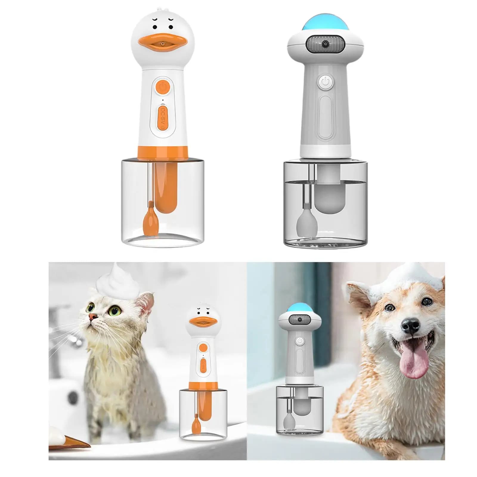 Dispenser di Schiuma per Animali Domestici, Accessori per il Bagno dei Cani, Generatore di Schiuma per Gatti, Macchina per Schiuma, Erogatore di Sapone Schiumoso per la Pulizia dei Cani