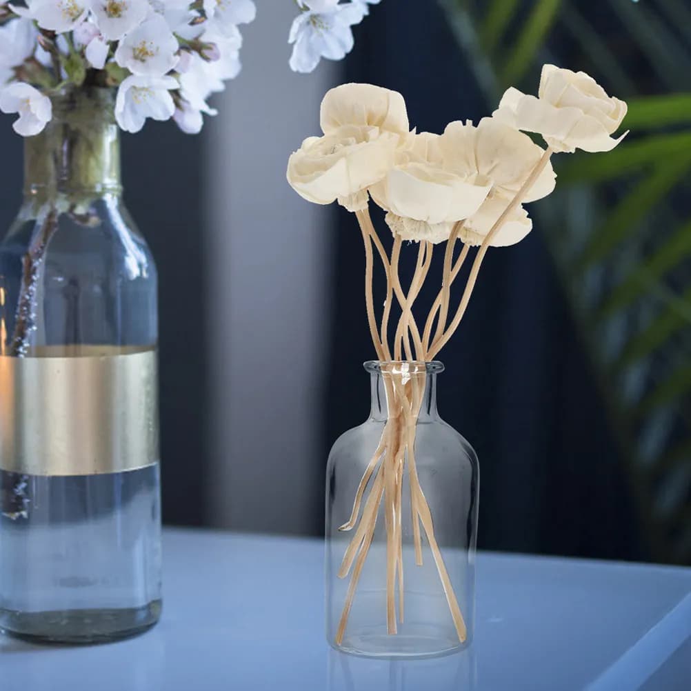 6Pcs Dried Flower Diffuser Sticks Rattan Aromatherapy Sticks Quick Fragrance Release Home Scent Diffuser Aroma Bottle Accessory