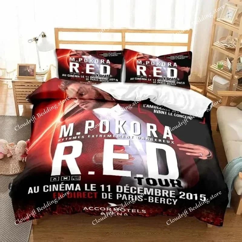 3D Print Matt M. Pokora Bedding Set Double Twin King Duvet Cover Comforter Pillowcase Boys Girls Adults Bedroom026
