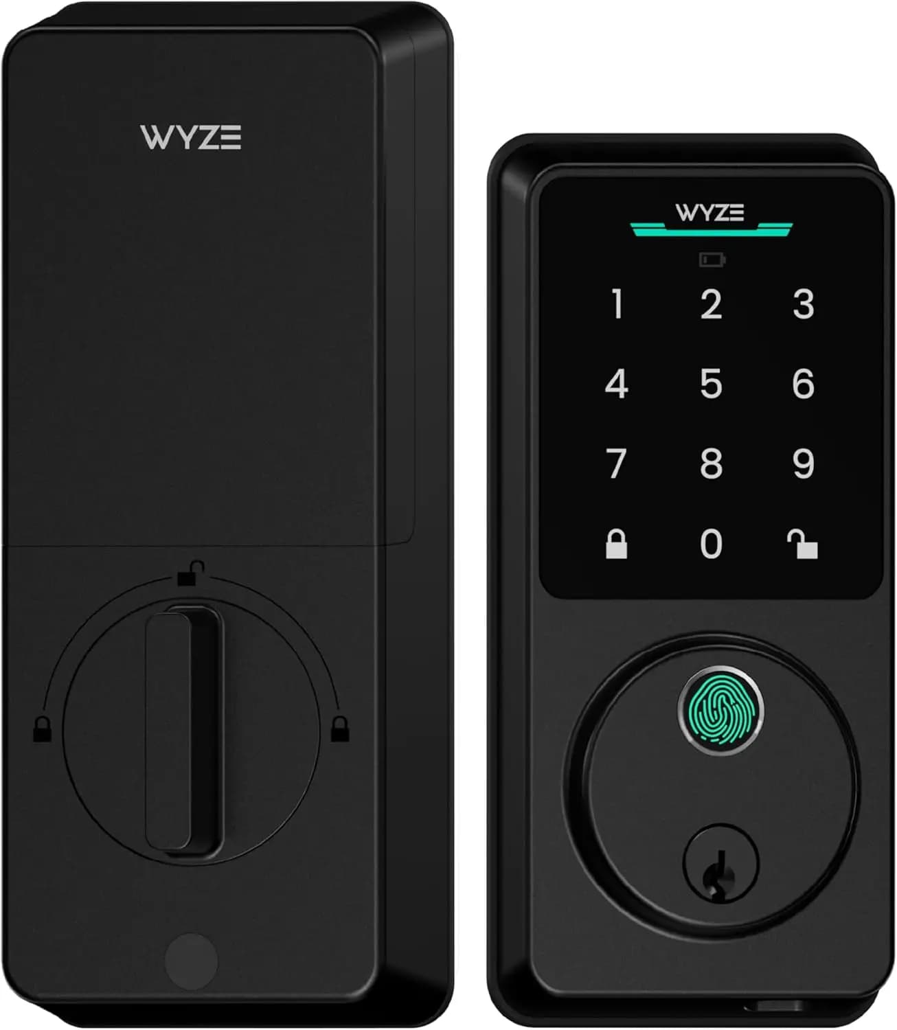 Serratura Intelligente con Impronta Digitale e Apprendimento AI, Controllo Wi-Fi, Chiusura Automatica, 8 Mesi di Autonomia della Batteria e Chiavi di Backup per un Accesso Sicuro