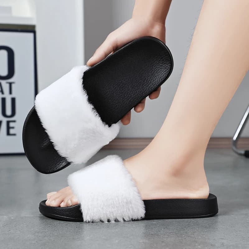 Blowjob women's slippers home autumn winter casual shoes slides for interior fashion elegant flat soft shoes