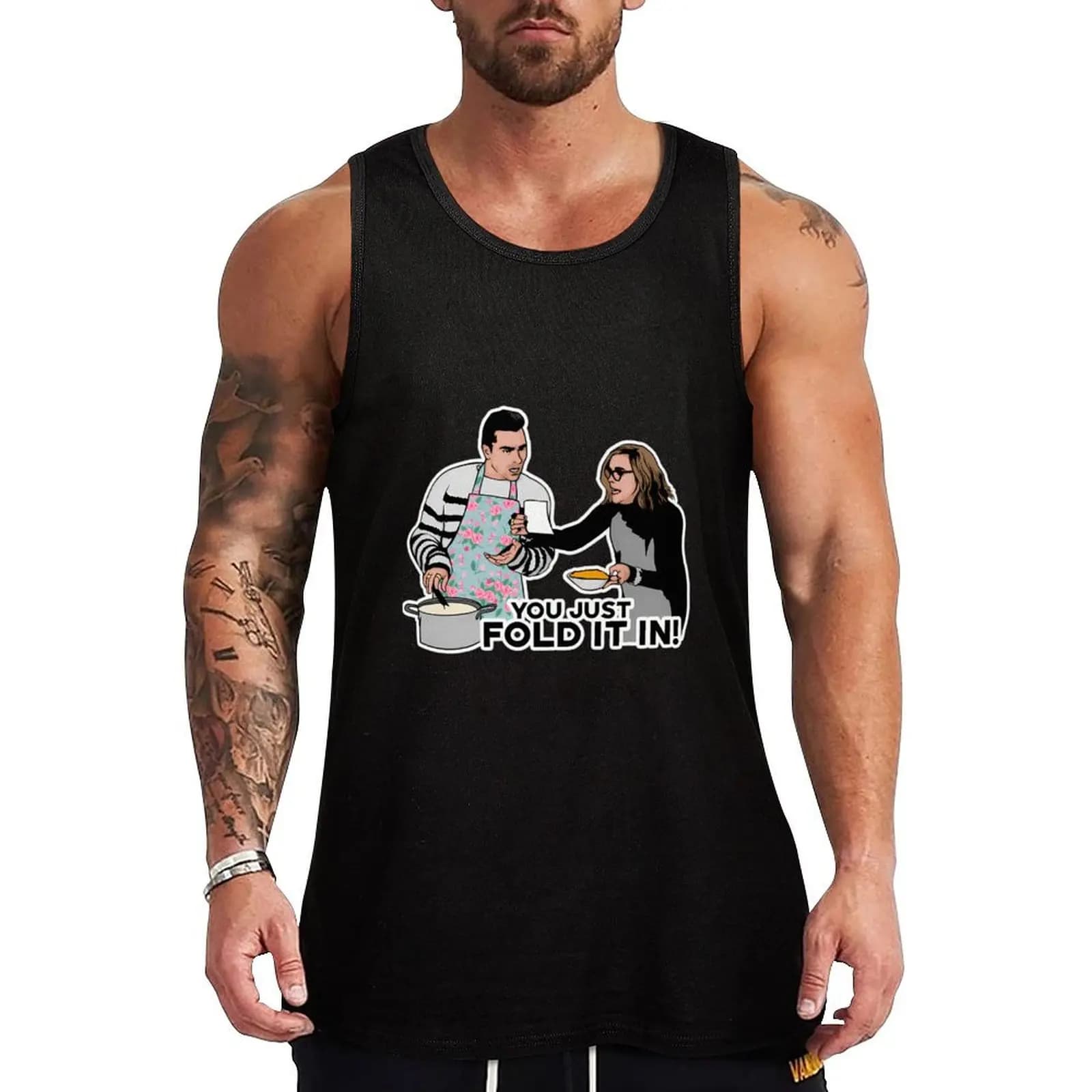 You Just Fold It In Fold In The Cheese Logo Cheap Tee Logo Love Aldult Love Tank Top Classic Fit Undershirt Everyday Wear