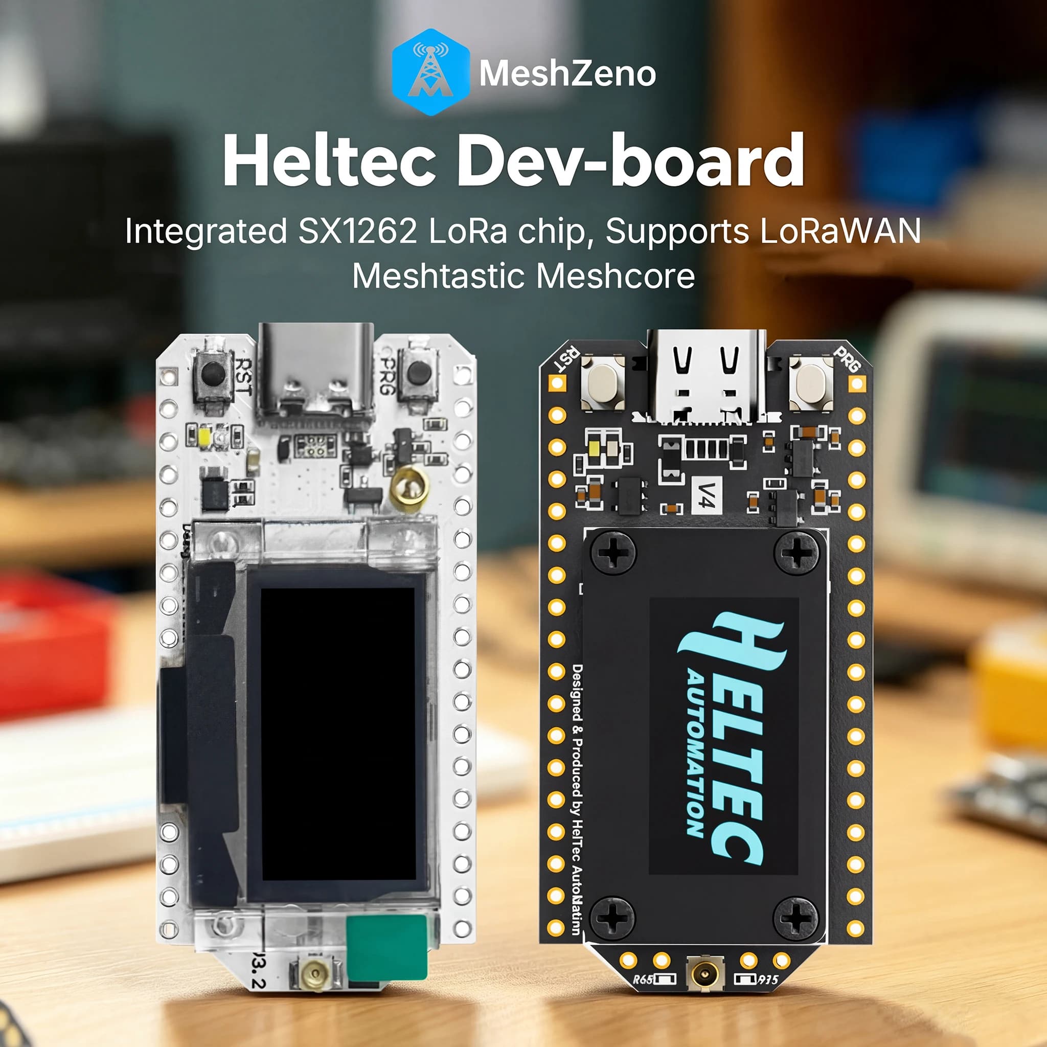 Heltec V3/V4 Meshtastic Dual Antenna Upgraded ESP32-S3 SX1262 WiFi Bluetooth 2MB PSRAM 0.96inch OLED For Arduino Meshcore