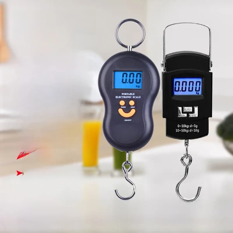 Bilancia Elettronica Portatile di Alta Precisione per Uso Domestico, Strumento da Cucina, Bilancia per Bagagli da 50kg, Bilancia a Gancio per Pesare in Grammi