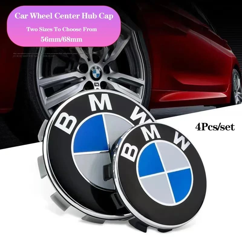for BMW 1 3 5 7 Series M M3 M5 M6 F01 F20 F10 X5 E36 56/68mm Auto Hub Caps Car Wheel Center Cover Hubcaps Decoration Accessories