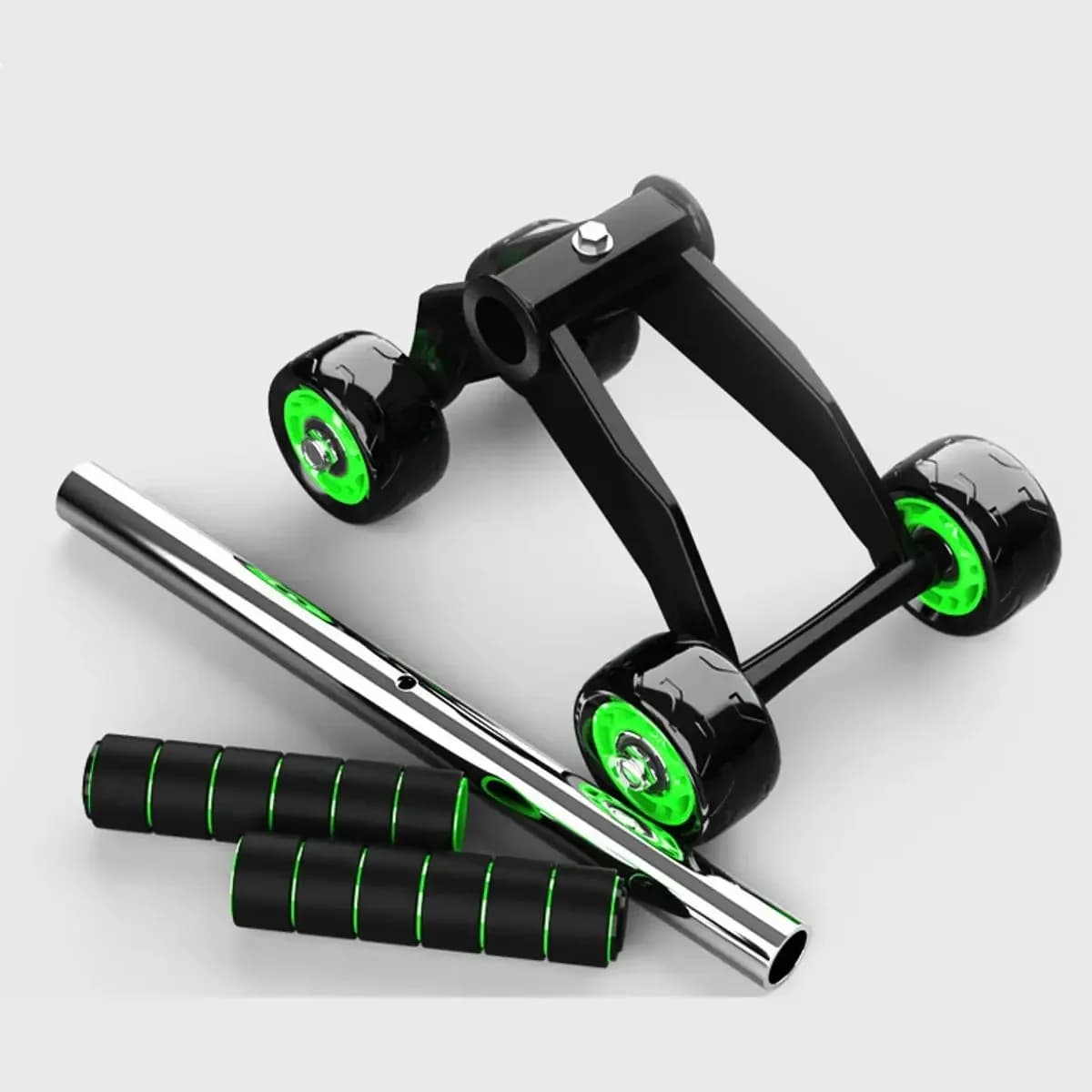 Ab Roller Gym Trainer 4 Wheels Abdominal Roller for Muscle Exercise Equipment Home Indoor Office Fitness NoisePower Wheel