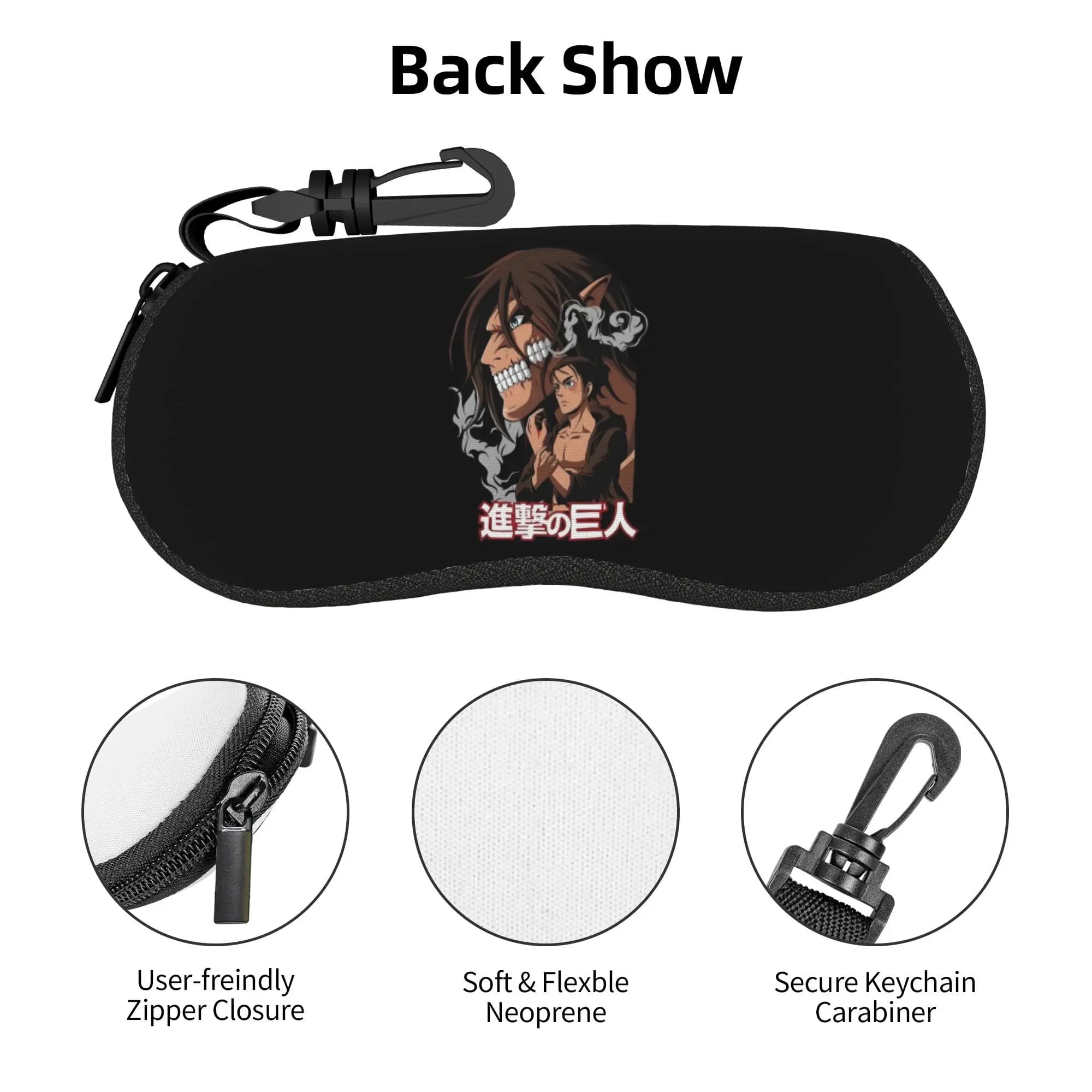 Custodia per Occhiali Anime Giapponese Attack on Titan, Porta Occhiali da Sole alla Moda per Uomo e Donna