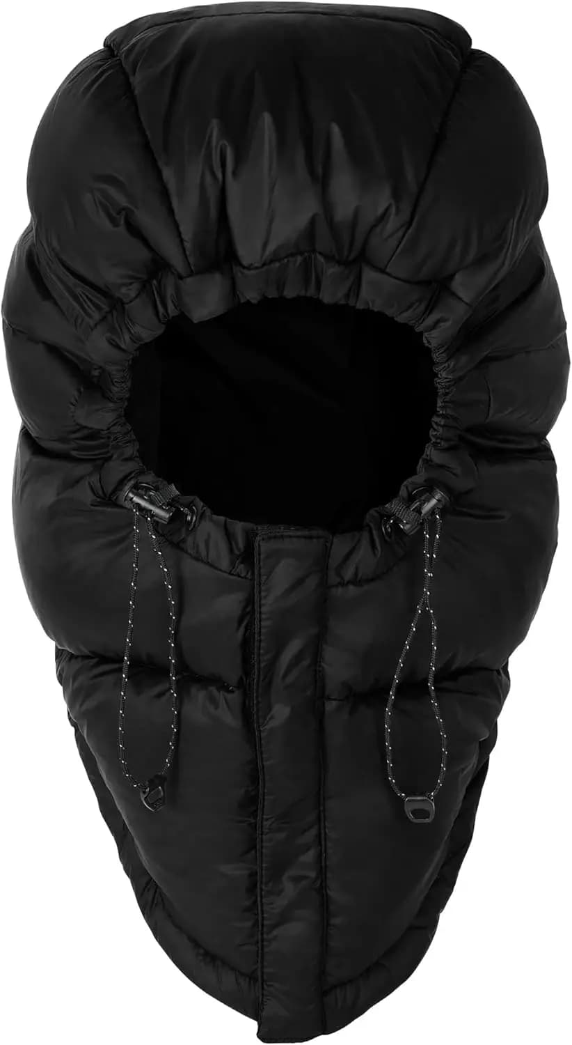 Hot winter hunter hat, windproof feather hood for cold season, ultralight down hat for camping, hiking, sleeping bag