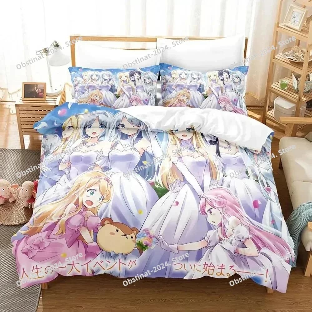 In Another World with My Smartphone Set biancheria da letto Copripiumino stampato Lenzuolo Federa Letto Copripiumino morbido Completo Queen King Size