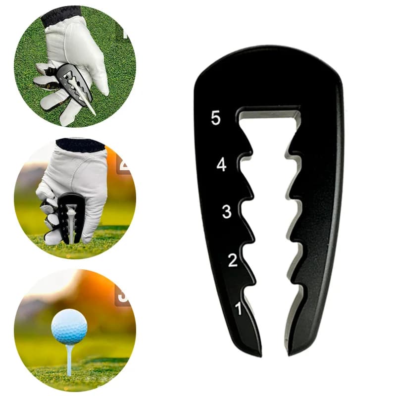 Strumento di altezza per tee da golf regolabile Setter di altezza per tee di precisione per altalene coistenenti, design durevole, ausilio per l'allenamento del golf facile da usare